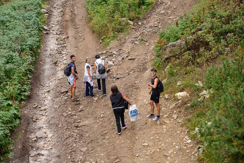 Some prefer to walk to the Chalet