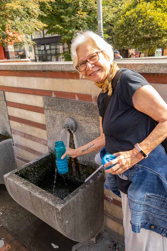 Sofia is sitting on warm mineral springs and the water is free