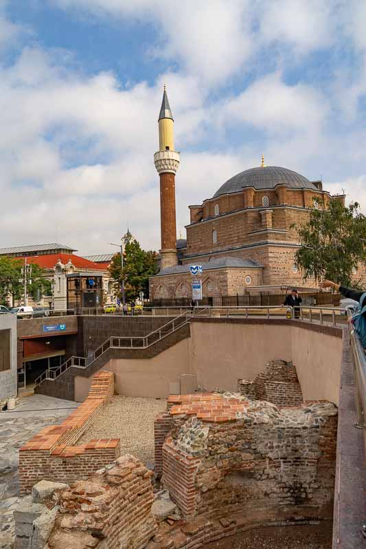Roman Ruins & Banya Bashi Mosque beyond