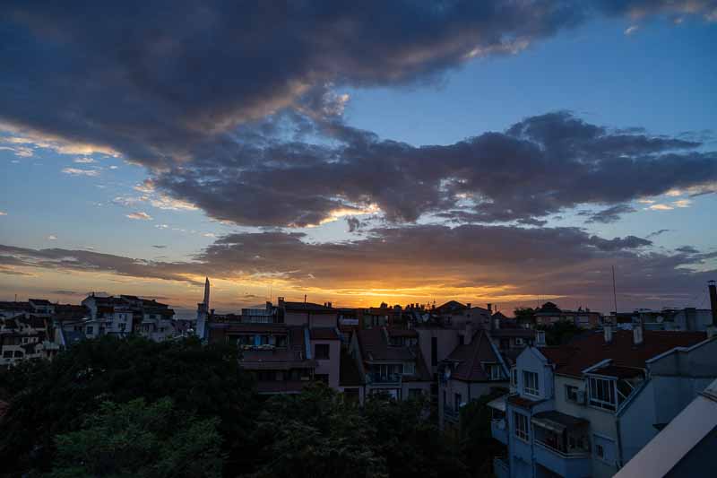 Sunset from our Airbnb