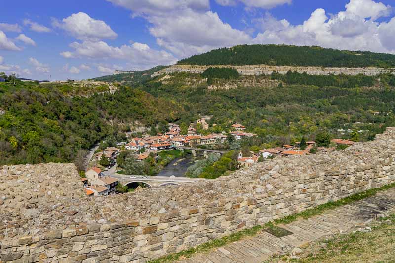 City scape from Tsarevets Hill Medieval Fortress