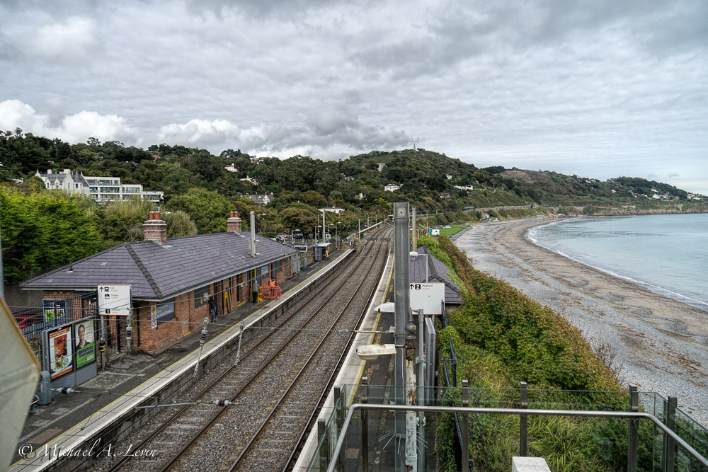 Killiney Dart Station at Dublin Bay