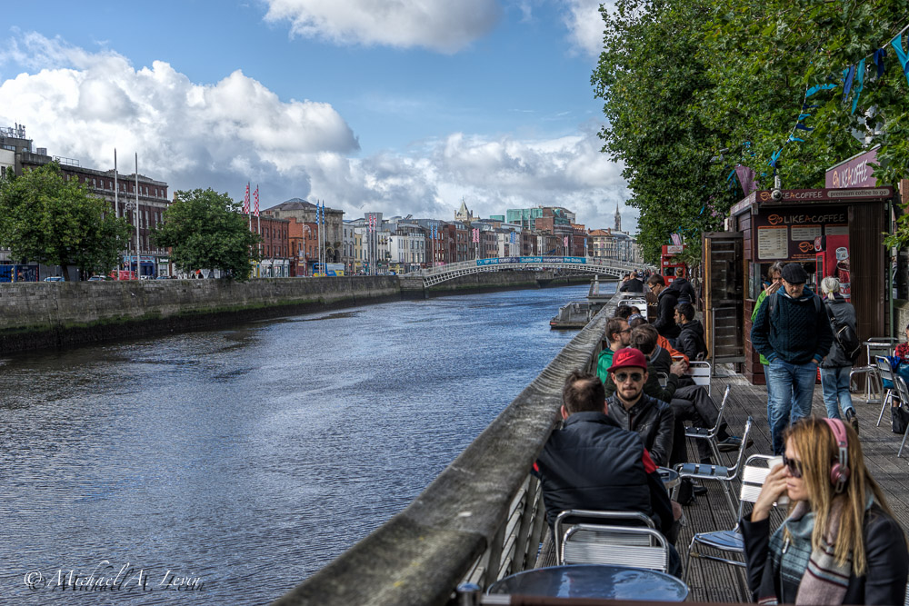 River Liffy Cafe Ha penny Bridge beyong