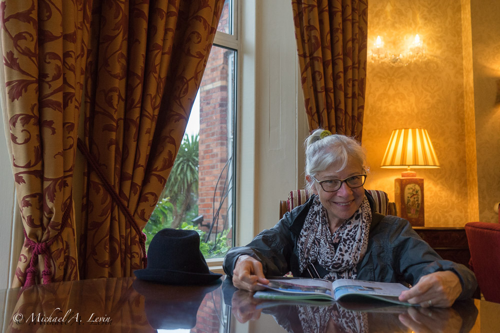 Cindy in the Common Room on Ariel House