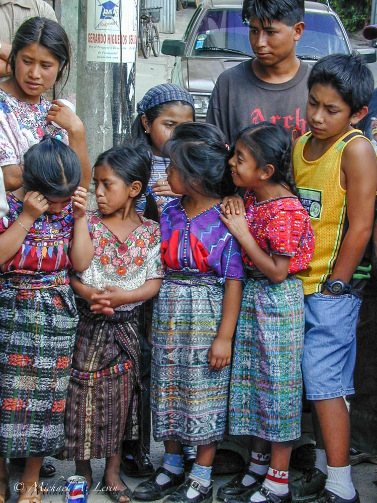 Gathering around Panajachel Medicine Man