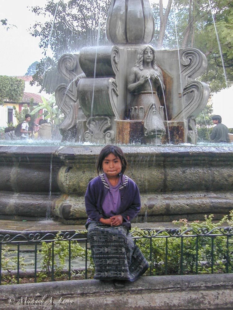 Children at the Plaza Mayor Fountain